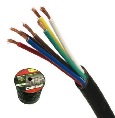 Cablu instalatie electrica Carpoint cu 7 fire , diam 1.0 mm , la metru liniar AutoDrive ProParts
