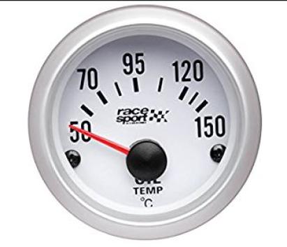 Ceas indicator temperatura ulei Sumex Race Sport, alb, 52mm 12V, 50-150 grade, iluminat AutoDrive ProParts
