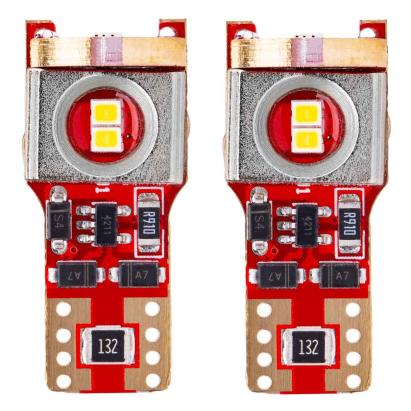 Bec de pozitie tip LED Canbus, T10 W2.1x9.5 W5W W10W 12V/24V , 6SMD 2016 , culoare alb , AMIO, set 2 buc AutoDrive ProParts