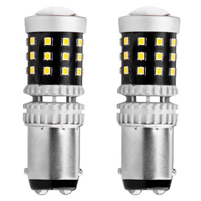 Set becuri stop frana LED Canbus 2016 AMIO , 1157 BAY15D P21/5W alb 12V/24V AutoDrive ProParts