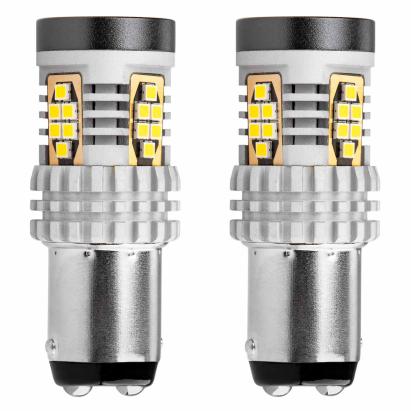 Bec stop frana AMIO LED Canbus BAY15D P21/5W alb 12V/24V, 3020 24SMD 1157, set 2 buc AutoDrive ProParts