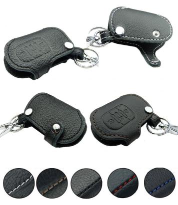 Husa cheie din piele pentru Audi A1 A3 A4 A5 A6 Q3 Q5 Q7, cusatura neagra, pentru cheie cu 3 butoane AutoDrive ProParts