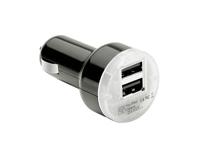 Incarcator auto Sumex pentru USB de la priza auto 12V DC cu 2 iesirii de 1A si 2.1A pt. diverse aplicatii Negru AutoDrive ProParts