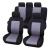 Set huse scaune auto Lisboa Carpoint 9 buc gri-negru AutoDrive ProParts