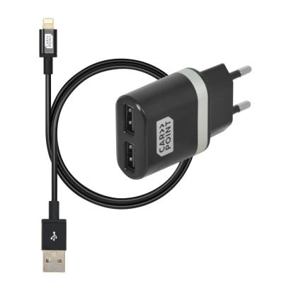 Incarcator priza retea, cu iesire 2x USB,iesire 5V 2.4V, cu cablu conector hibrid MicroUSB MFi Dock 8pin, AutoDrive ProParts