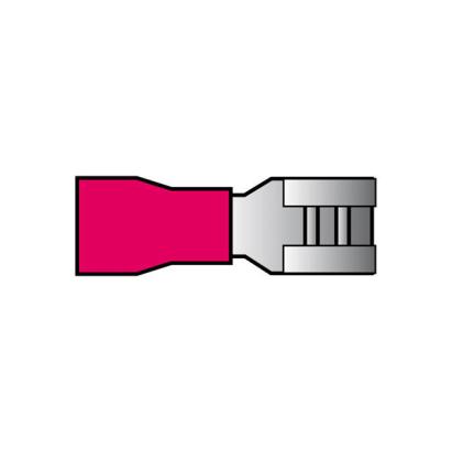 Papuci electrici izolati, tata, rosu Plat, terminale pe cablu, 4,8x0,8mm, lungime 18,7 mm, crimpat, 741, 10 terminale la blister Carpoint AutoDrive ProParts