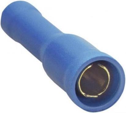 Papuci electrici izolati, mama, albastru Rotund, terminale pe cablu, 4,5 mm, lungime 22,7 mm, crimpat, 546, 10 buc. la blister Carpoint AutoDrive ProParts