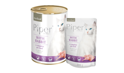 Hrana umeda pentru pisici, Piper Cat Sterilised, carne de iepure, 400 g AnimaPet MegaFood