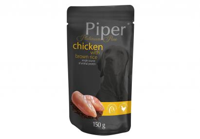 Hrana umeda Piper Platinum Pure, Pui si Orez brun 150 g AnimaPet MegaFood