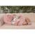 Papusa Reborn bebelus realist Violeta, cu pernuta roz stelute, 46 cm, Guca EduKinder World