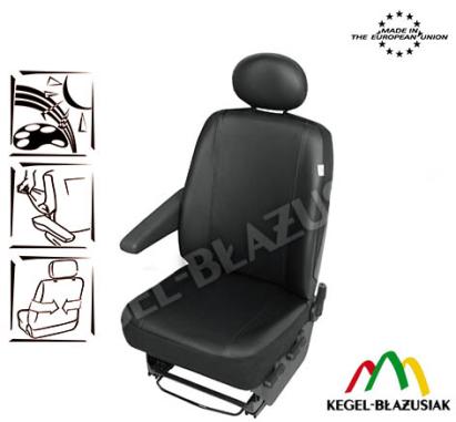 Husa auto scaun sofer microbuz imitatie piele pentru Citroen Jumper Fiat Ducato Iveco Daily Mercedes Sprinter Opel Movano Peugeot Boxer Renault Master VW Crafter LT T4 T5 AutoDrive ProParts