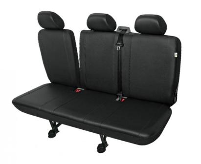 Husa bancheta cu trei locuri Practical DV3 Split Trafic imitatie piele neagra, pentru Nissan Primastar I, Opel Vivaro, Renault Trafic , cu bancheta fractionata AutoDrive ProParts