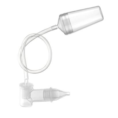 Aspirator nazal pentru bebelusi, cu adaptor pentru aspiratorul casnic, varf din silicon moale, sterilizabil la abur, saculet depozitare si 4 filtre, Reer 79149 Children SafetyCare