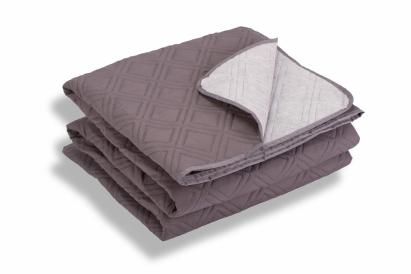 Cuvertura de pat Somnart, gri, microfibra soft-touch, 220X240 cm Relax KipRoom