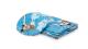 Set reductor bebe nest + paturica + pernuta pentru formarea capului bebelusului SomnArt, model fluturi, Bleu Relax KipRoom