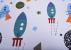 Saltea cu spumă poliuretanică Somnart Ortopedică 70x140, înălțime 10 cm, pentru bebeluși și copii, husă impermeabilă, fermitate medie, model rachete Relax KipRoom