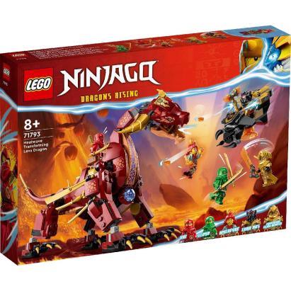 LEGO NINJAGO DRAGONUL DE LAVA TRANSFORMATOR CU VAL DE CALDURA 71793 SuperHeroes ToysZone