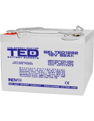 Acumulator AGM VRLA 12V 82A GEL Deep Cycle 259mm x 168mm x h 211mm M6 TED Battery Expert Holland TED003478 (1) SafetyGuard Surveillance