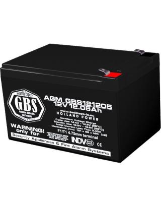 Acumulator AGM VRLA 12V 12,05A dimensiuni 151mm x 98mm x h 95mm F1 GBS (4) SafetyGuard Surveillance