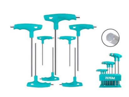 TOTAL - SET 8 CHEI IMBUS IN T: 2-10MM, CR-V (INDUSTRIAL) PowerTool TopQuality