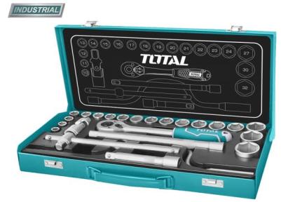 TOTAL - TRUSA DE CHEI TUBULARE 1/2 CU ANTRENOR 24 PIESE (INDUSTRIAL) PowerTool TopQuality