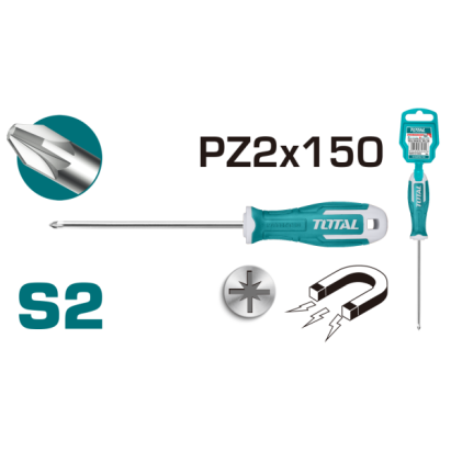 TOTAL - SURUBELNITA STEA PZ2 - 6.0MM - 150MM - S2 (INDUSTRIAL) PowerTool TopQuality