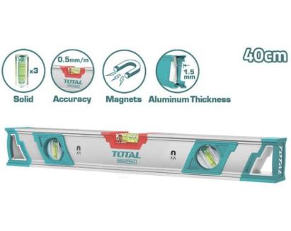 TOTAL - NIVELA MAGNETICA CU BULA - 40CM (INDUSTRIAL) PowerTool TopQuality