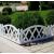 Gard de gradina decorativ, plastic, alb, set 4 buc, 59.5x33 cm GartenVIP DiyLine