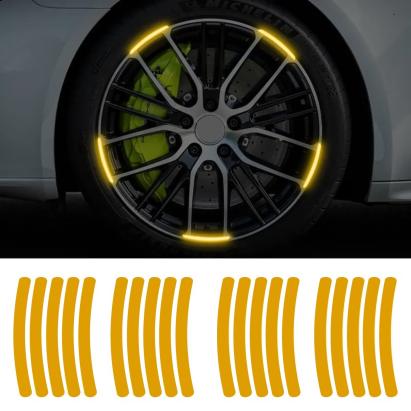 Set 20 bucati Elemente Reflectorizante "Wheel Arch" pentru autoturisme, biciclete, motociclete, atv-uri, scutere, culoare Orange FAVLine Selection