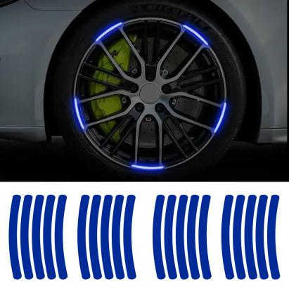 Set 20 bucati Elemente Reflectorizante "Wheel Arch" pentru autoturisme, biciclete, motociclete, atv-uri, scutere, culoare Albastra FAVLine Selection