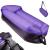 Saltea Autogonflabila "Lazy Bag" tip sezlong, 185 x 70cm, culoare Negru-Violet, pentru camping, plaja sau piscina FAVLine Selection