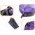 Saltea Autogonflabila "Lazy Bag" tip sezlong, 185 x 70cm, culoare Negru-Violet, pentru camping, plaja sau piscina FAVLine Selection