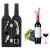 Set Cadou "Accesorii Vin in forma de Sticla, 6in1" culoare Neagra FAVLine Selection
