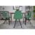 Set 4 scaune stil scandinav, Artool, Osaka, PP, lemn, verde si negru, 46x54x81 cm GartenVIP DiyLine