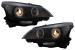 Faruri LED Angel Eyes BMW Seria 5  E60 E61 (2003-2007) LCI Design Negru Performance AutoTuning