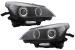 Faruri LED Angel Eyes BMW Seria 5  E60 E61 (2003-2007) LCI Design Negru Performance AutoTuning