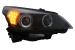 Faruri LED Angel Eyes BMW Seria 5  E60 E61 (2003-2007) LCI Design Negru Performance AutoTuning