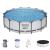 Piscina structura metalica, rotunda, cu filtru, pompa, scara, prelata acoperire, alb si gri, 427x107 cm, Bestway Steel Pro GartenVIP DiyLine
