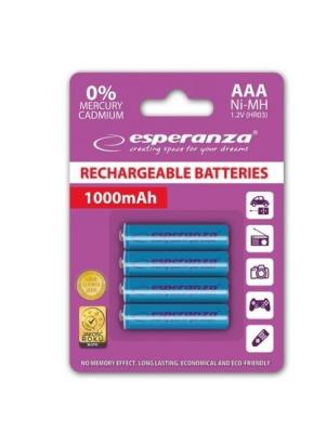 Set 4 acumulatori reincarcabili esperanza 1000mah, aaa / r3 MultiMark GlobalProd