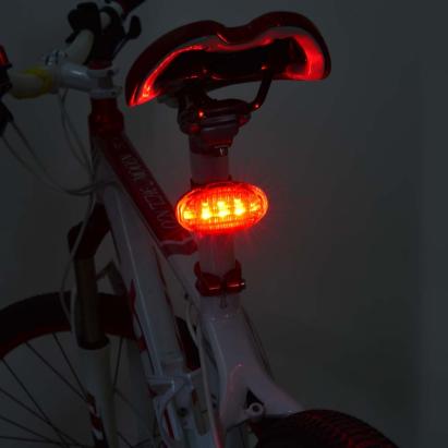 Stop spate bicicleta, 5 led-uri, impermeabil, 7 moduri iluminare, rosu MultiMark GlobalProd