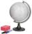 Glob pamantesc conturat, 4 markere, burete, personalizabil, diametru 25cm MultiMark GlobalProd