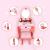 Set masa de toaleta pentru fetite, 92x34x49 cm, scaun si oglinda, accesorii par si machiaj, lemn roz MultiMark GlobalProd