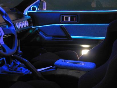 Fir cu lumina ambientala pentru auto, neon ambiental flexibil 3,2 mm culoare albastru MultiMark GlobalProd