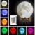 Lampa de veghe luna 3d 20 cm, 16 culori, telecomanda, suport lemn, reincarcabila usb MultiMark GlobalProd