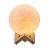 Lampa de veghe luna 3d 20 cm, 16 culori, telecomanda, suport lemn, reincarcabila usb MultiMark GlobalProd