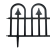 Gardulet pentru gradina, 60x31 cm, 4 segmente, pvc negru MultiMark GlobalProd