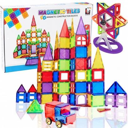 Set constructie magnetic, 106 piese, joc educativ si creativ, varsta 3+, procart MultiMark GlobalProd