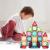 Set constructii magnetic cu 45 piese, multicolor, magnetic tiles, castel 3d MultiMark GlobalProd