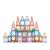 Set magnetic pentru constructii, 66 piese multicolor, plastic transparent, margini magnet MultiMark GlobalProd