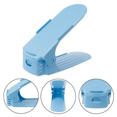 Organizator incaltaminte, suport dublu, ajustabil, suprafata antiaderenta culoare albastru MultiMark GlobalProd